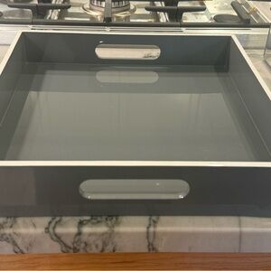 West Elm Gray Decorative Tray